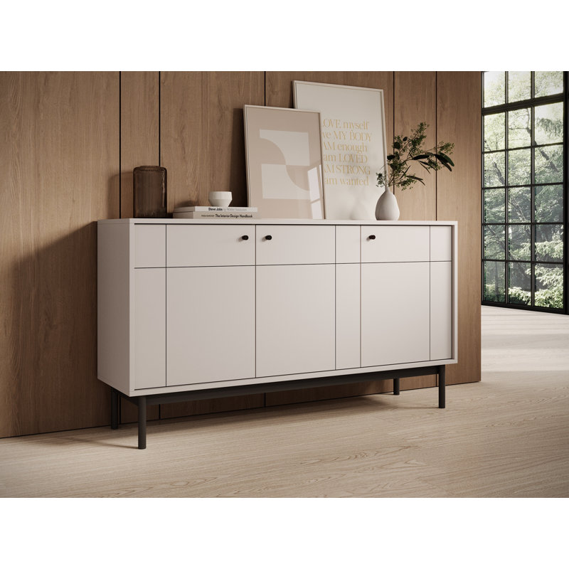 Japandies 153.5cm Sideboard, White
