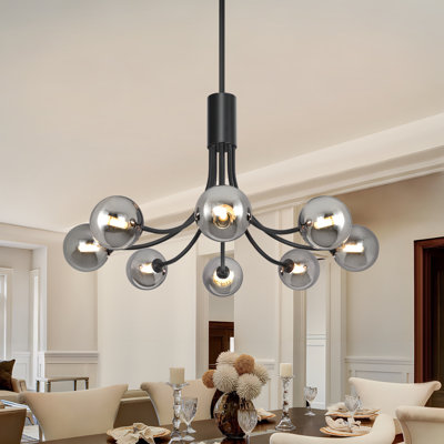 8-Light Modern Chandelier Sputnik Chandelier Dining Room Light Fixtures for Dining Room