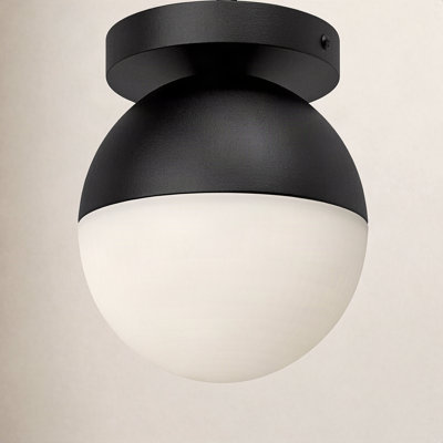 Monae Single Light Glass Flush Mount