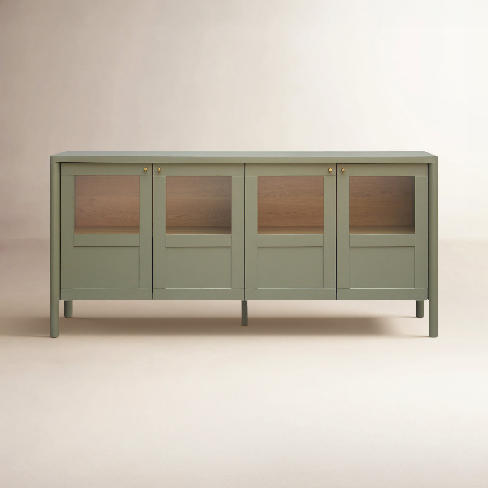 Solid Pine Sideboard, Green