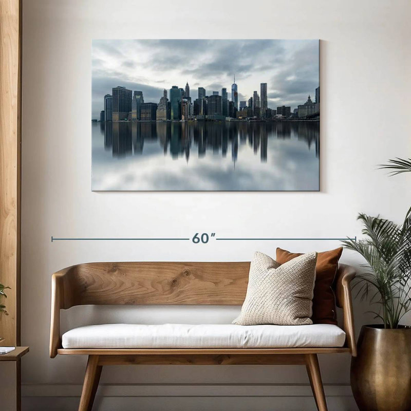 Sireci New York Skyline Reflection, 30" H x 45" W