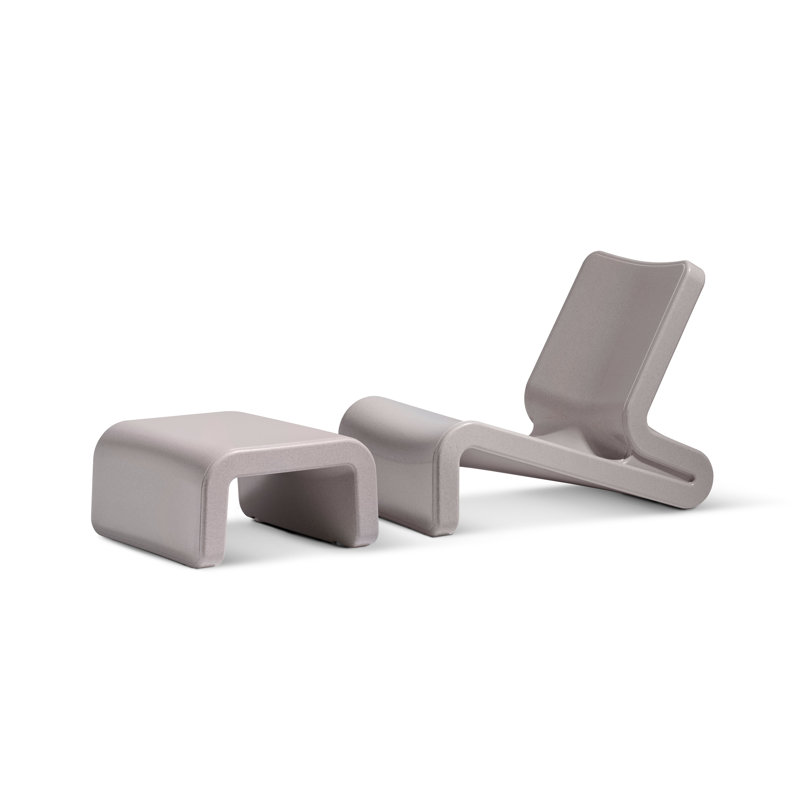 Line Outdoor Ottoman, Sandstone