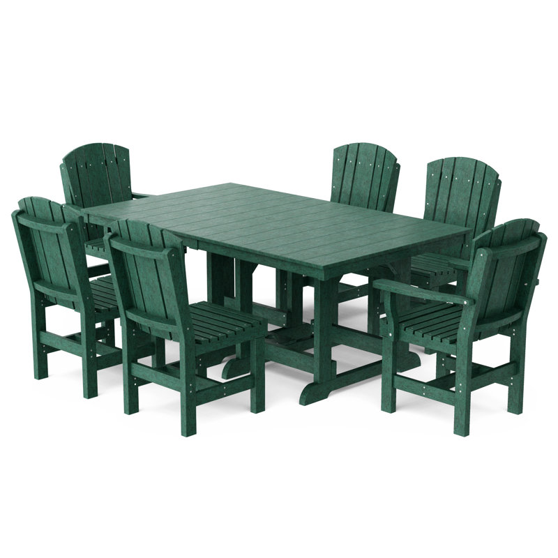 Heritage Dining Set, Turf Green, 7-Piece