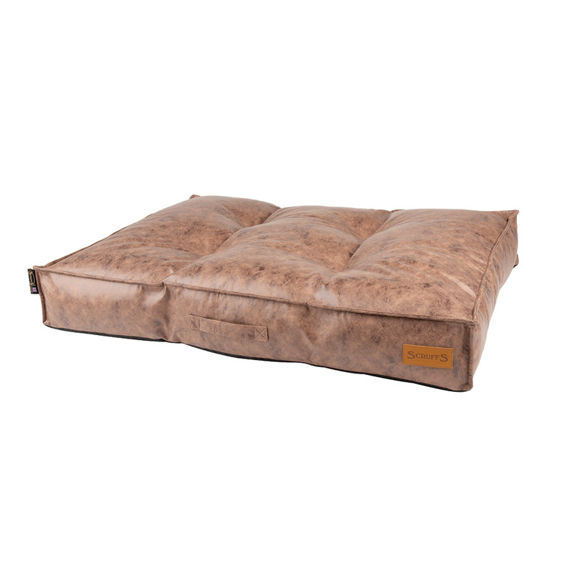 Knightsbridge 100% Polyester Pet Bed, Chocolate, 18cm H x 70cm W x 110cm D