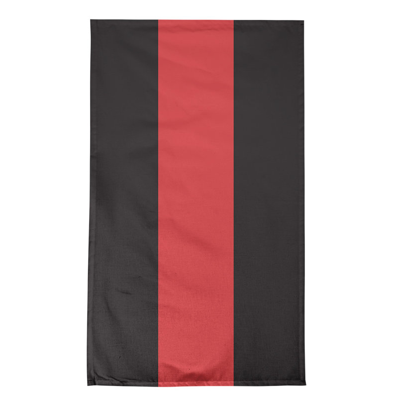 Serviette de thé hockey Anaheim, Noir / Rouge, Polyester sergé