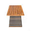 Table de salle à manger d'extérieur en bois d'acacia avec osier, durable et résistante aux intempéries pour des rassemblements extérieurs élégants.-1971676117