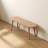 39"W Solid Oak Modern Bench-Oak-825287937