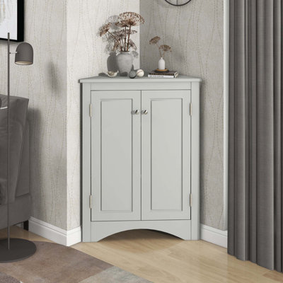Bathrrom Storage Bathroom Storage Triangle Bathroom Storage Cabinet with Adjustable Shelves, Freestanding Floor Cabinet for Home Kitchen 