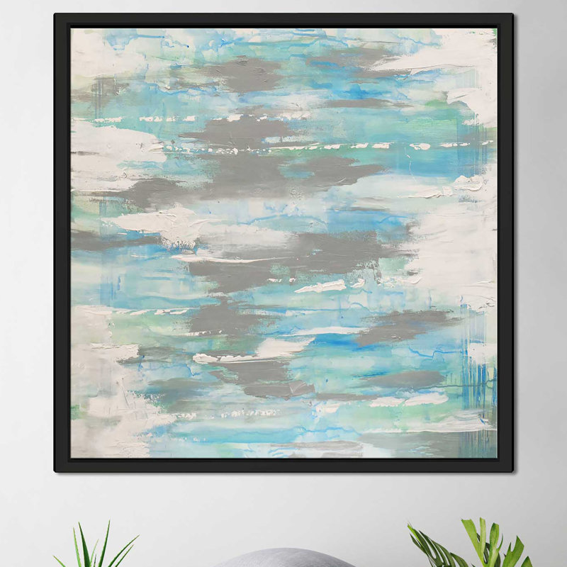 « blue regard (square) » par cassie studios-print, Cadre flottant noir, H 27,5 po x l 27,5 po x P 2 po