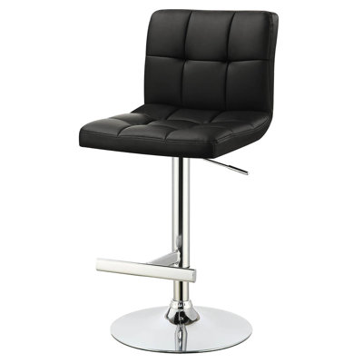 2 tabourets de bar modernes et réglables, revêtus de noir avec base, élégants pour la cuisine, 2 tabourets de hauteur personnalisés et de finition, salle à manger contemporaine, siège, sensation douillette