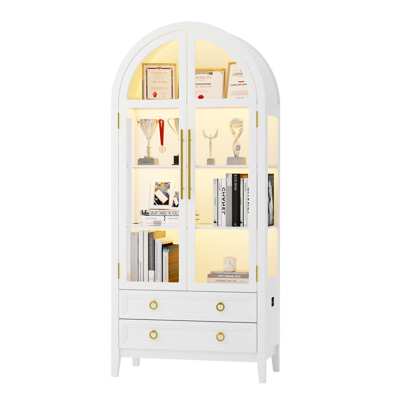2 -Door 2 -Drawer Filing Storage Cabinet, White