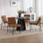 Tufted Upholstered Metal Dining Chairs-695779492