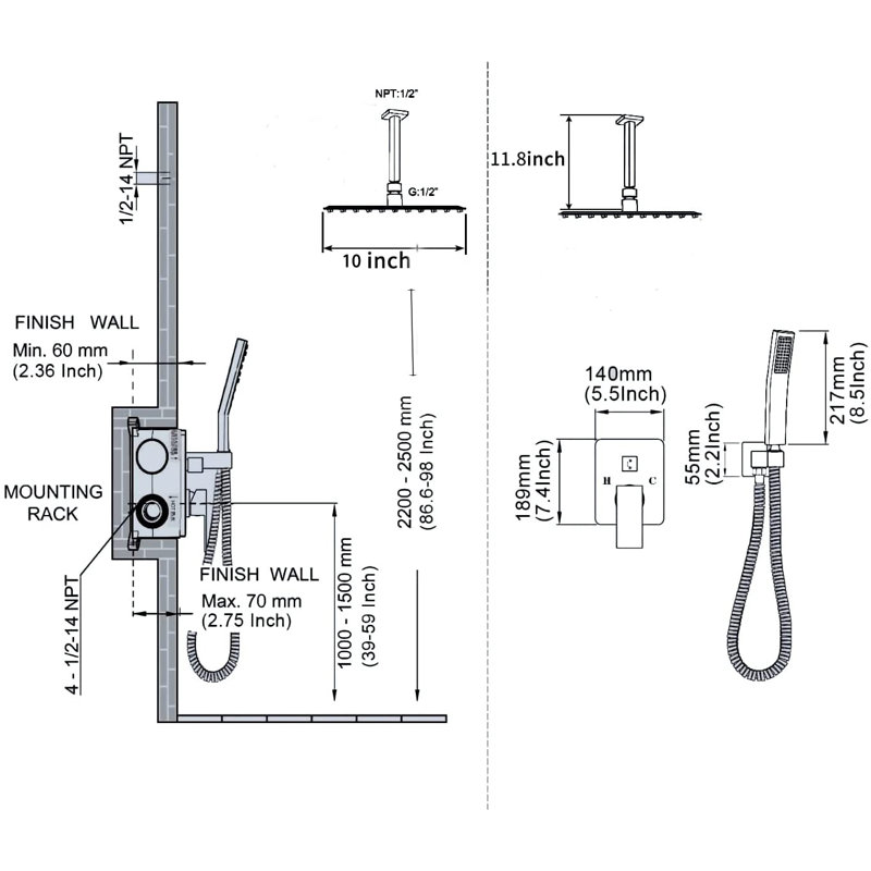 All-In-One Kit with Rough in-Valve
