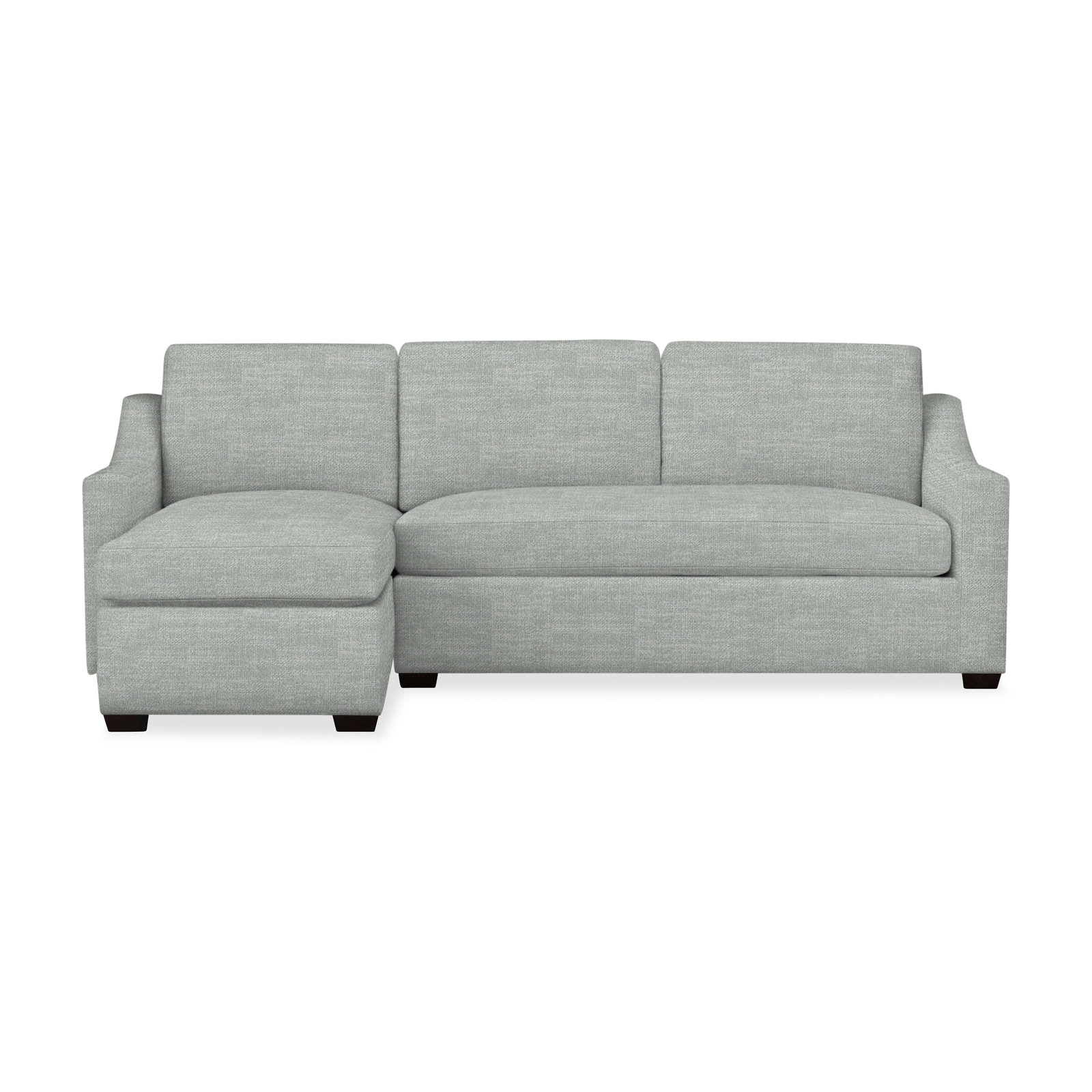 Cranbrook Upholstered Chaise L-Sectional, Conversation Capri Basketweave, Left Hand Facing