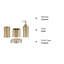 Ensemble d'accessoires de salle de bain 4 pièces Laurey-55816855