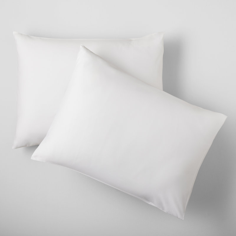 Danfield Cotton Sateen Duvet Cover Set, Full / Queen Duvet Cover + 2 Pillow Shams, White