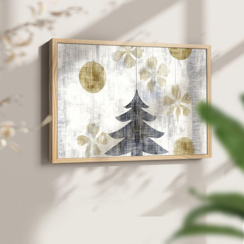 Chirstmas Art-CII - Reproduction encadrée - Restickable, Naturel, H 11 po x l 14 po