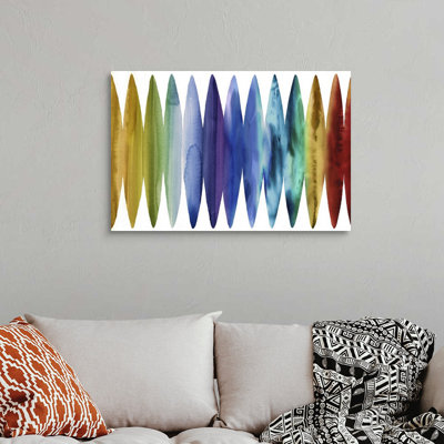 Reproduction d’art sur toile, "Watercolor Surfplanches 2" par David Moore