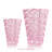 Pink Pyramid Glass Table Vases
