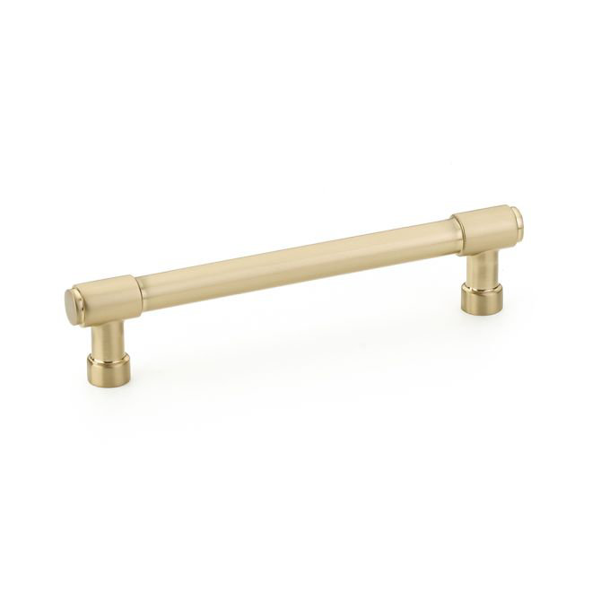Emtek Jasper Bar Cabinet Pull, Satin Brass, 5" Center To Center