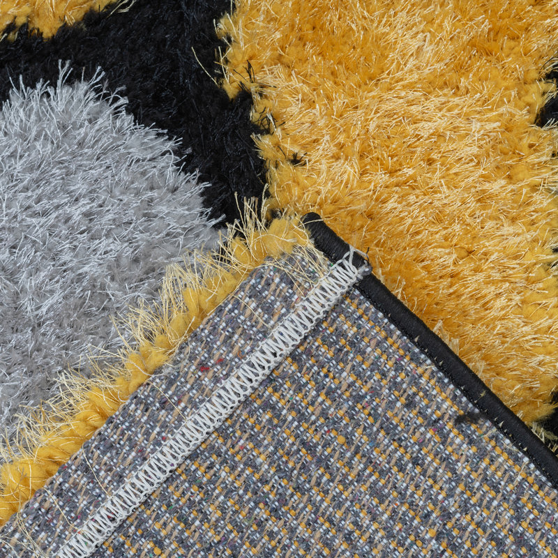 Hosston Geometric Hand Woven Shag Area Rug, Rectangle 80 x 150cm
