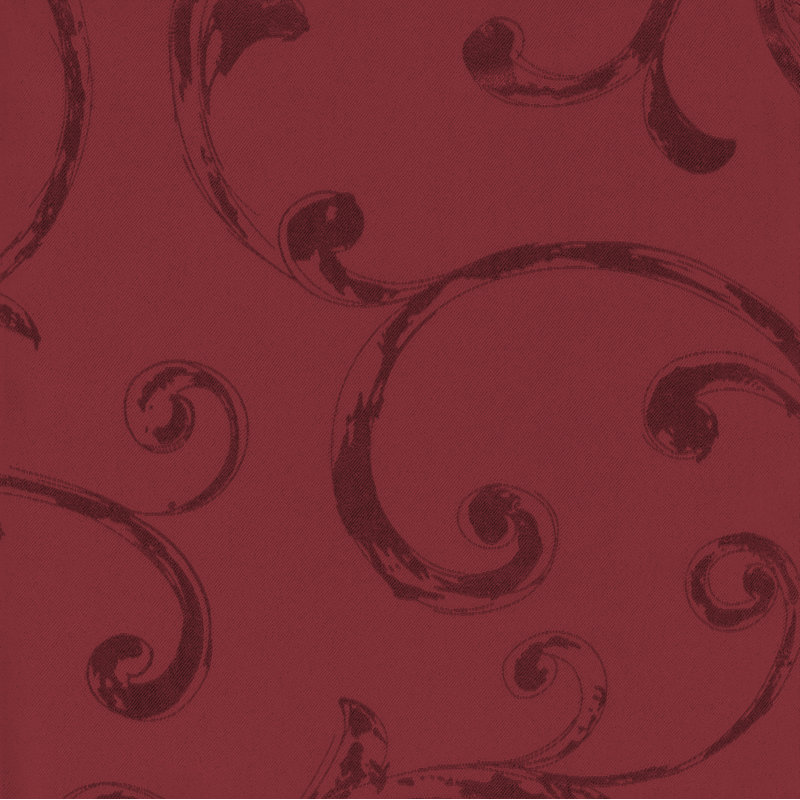 Rakowski Floral Scalloped Window Valance, Rouge