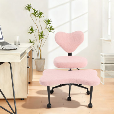Chaise de lecture rose réglable