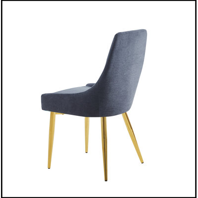 Yadirah Tufted Fabric Metal Upholstered Back Side Chair Dining Chair -  Mercer41, 1BC2FB96876749BF98C2B5854A7032B4