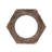 24" Distressed Hexagon Accent Mirror Wall Mounted With Frame