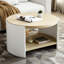 Table basse de salon 31 po - 2 meubles rustiques ronds en bois rustique avec tablette de rangement pour la maison