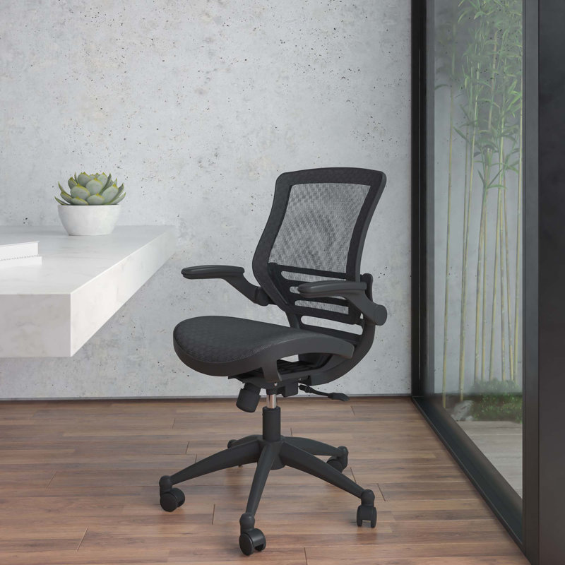 Black Mesh Executive Swivel Office Chair with Adjustable Arms