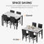 Ensemble de table de salle à manger 5 pièces pour 4 personnes, ensemble de table de cuisine et chaises en faux marbre, ensemble de 4, table de salle à manger rectangulaire avec 4 chaises de salle à manger rembourrées pour petit espace, salle à manger et salon-978967056-978967058