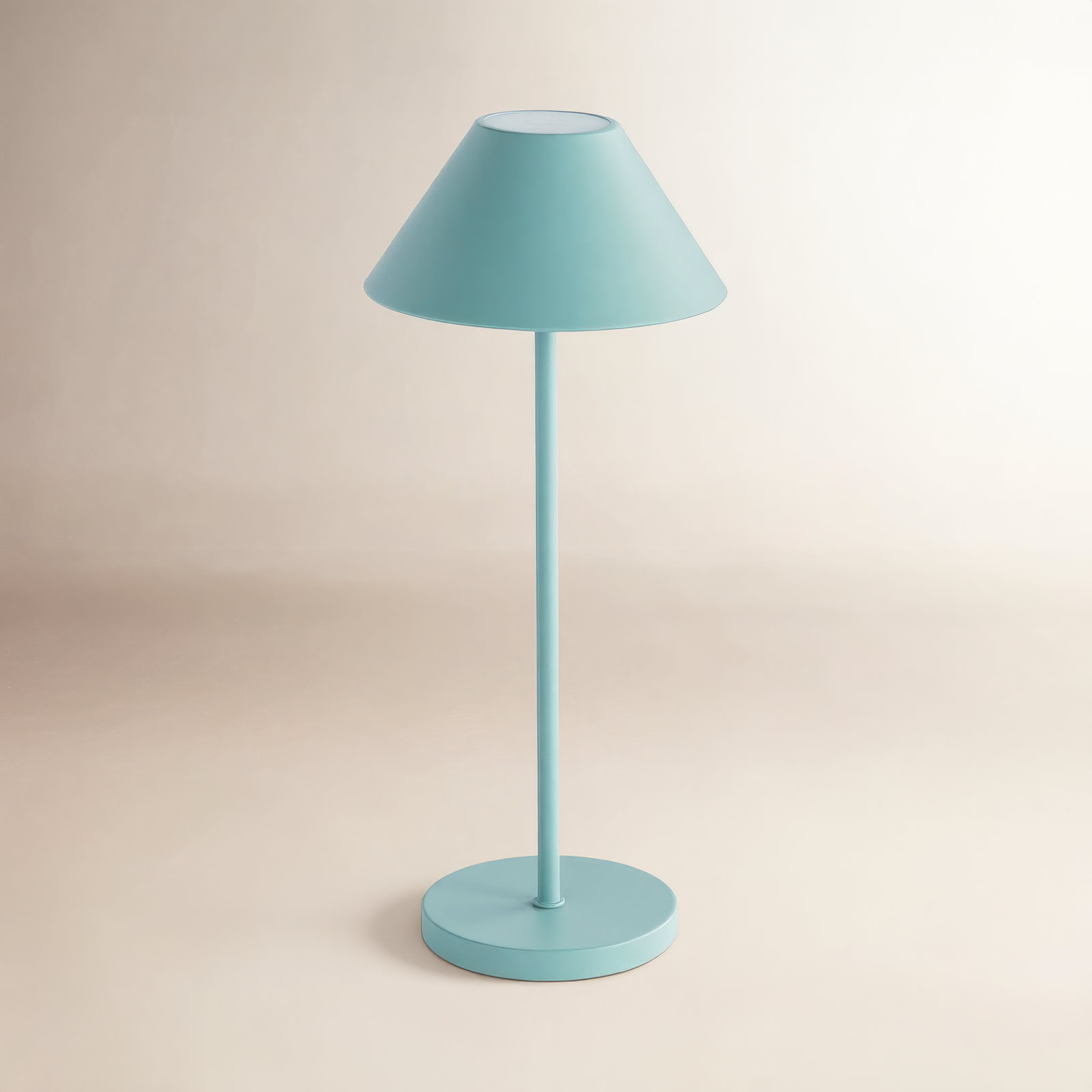 Indoor/Outdoor Metal CORDLESS LED LAMP, Blue, Blue, 14'' H x 6'' W x 6'' D