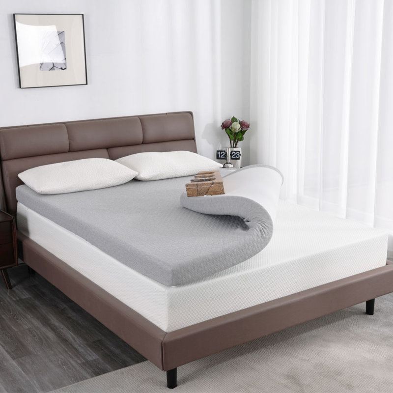 Firm Mattress Topper, Cooling Gel Memory Foam Bed Topper For Pain Relief, High-Density Mattress Pad Firm Mattress Topper With Washable Cover