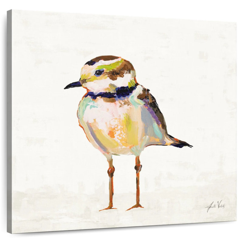 Brampt Coastal Plover II Linen, 24" H x 24" W