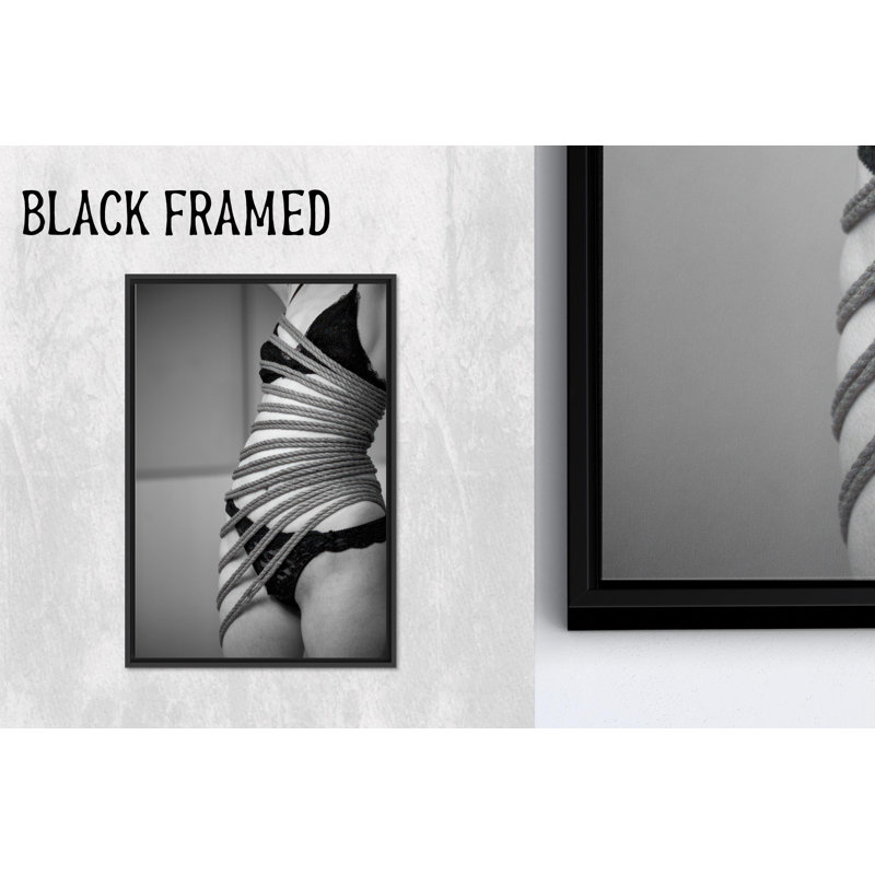 Femme enchanteresse, reproduction d'art sur toile noire - décoration murale moderne, 1P