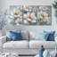 Art floral sur toile tendue, reproduction de peinture à l'huile (ensemble de 3)-492344689