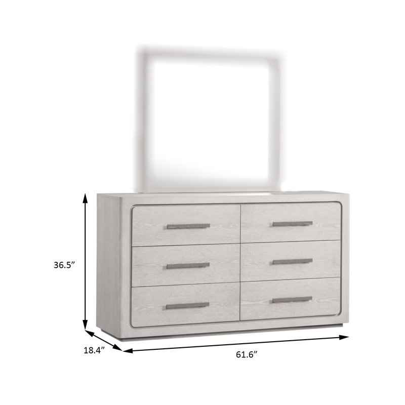 Commode contemporaine Crowthorne, chêne blanc, Chêne blanc