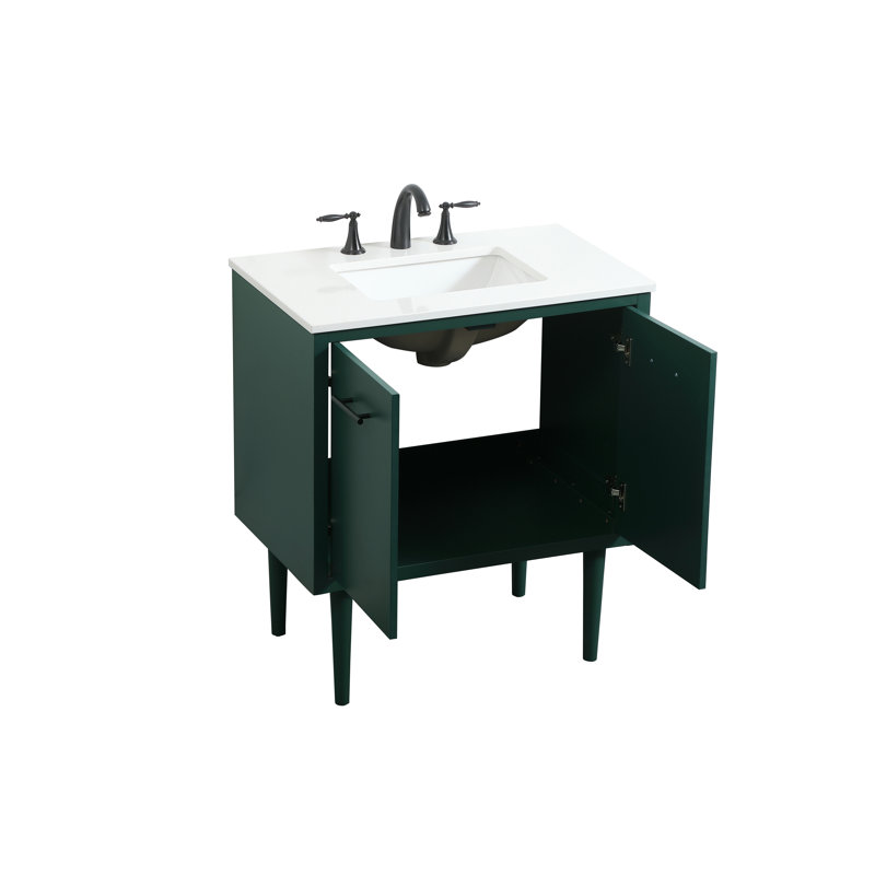 Ensemble de meuble-lavabo simple 30 po Cyrus, Vert