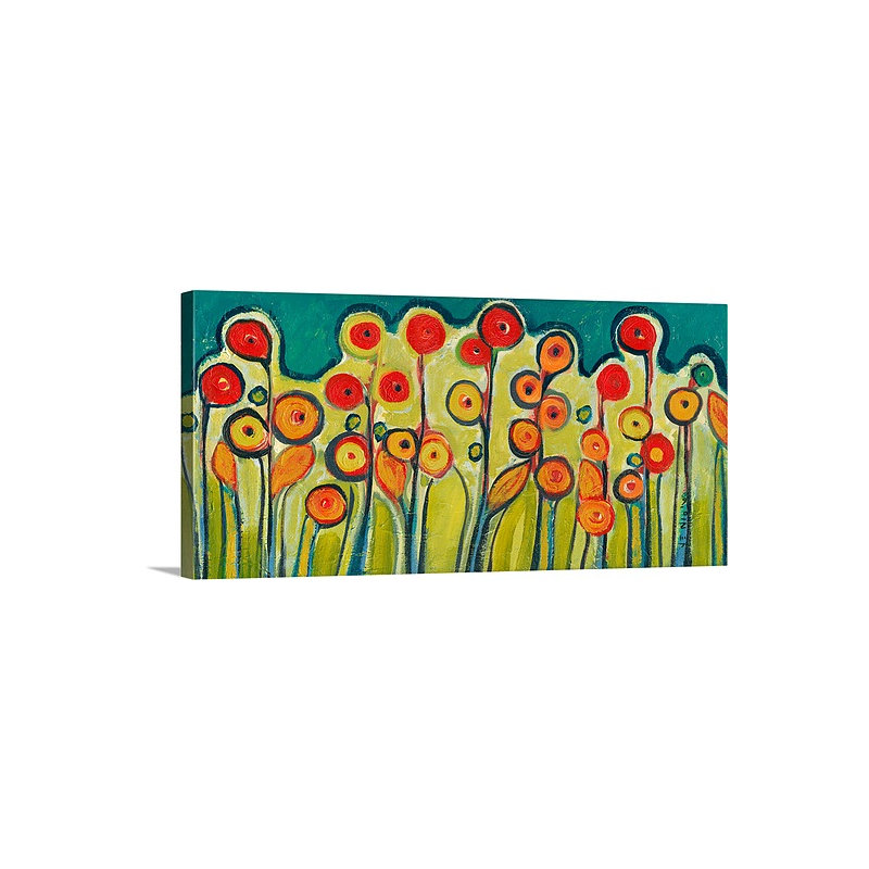 Nolani nouvelle croissance en fleurs - impression, H 30 po x l 60 po x P 1,5 po, Toile