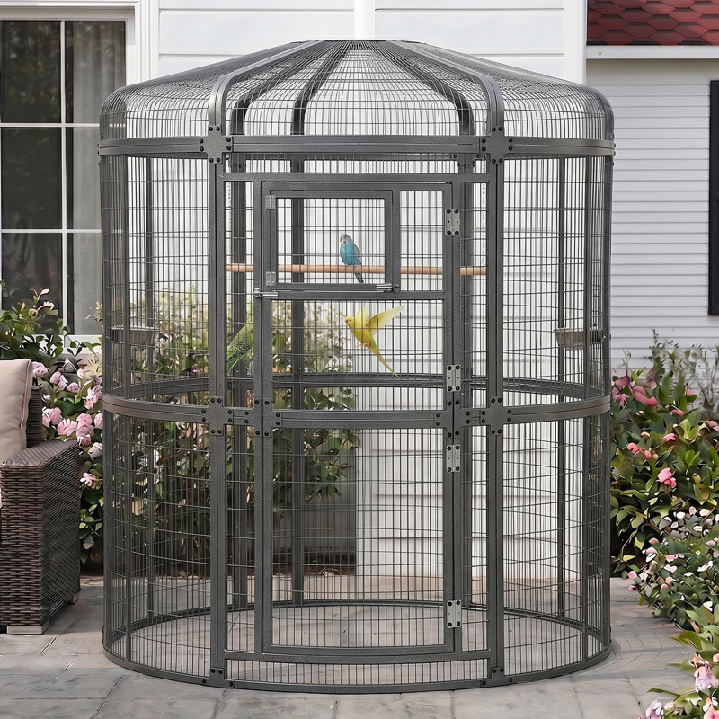 Cage à volière ronde 70 po, Gris