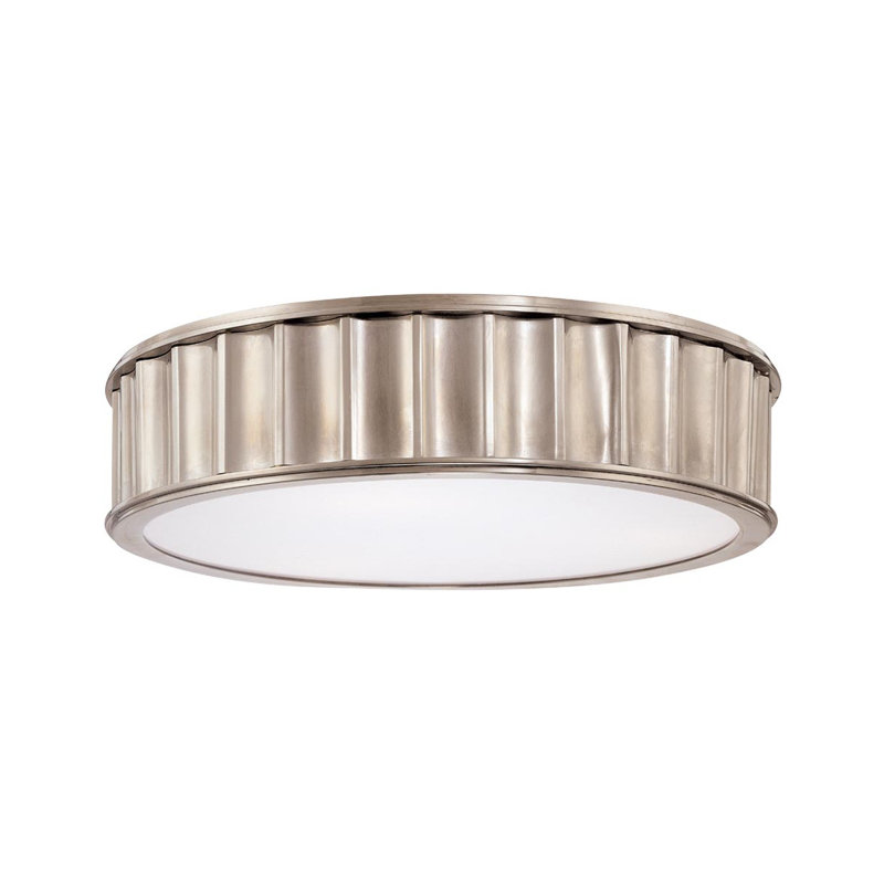 Middlebury 2-Light Flush Mount, 4"H x 16"W, Aged Brass