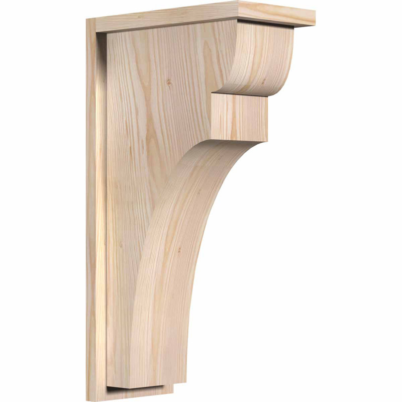 Yorkshire Yorktown avec plaque arrière, H 26 po x l 7,5 po x P 14 po, Sapin de Douglas, Lisse