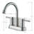 2-handle Bathroom Faucet with Drain Assembly