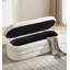Tabouret de rangement ovale en laine d'agneau-627599923