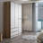 Wesa Modern White Wardrobe with Shelves, 55.1 x 81.9 x 20.5 inches | 100% Melamine Coated Particle Board, Thickness: 0.7 inches | Wall-Mountable Design, Stylish & Functional Storage Solution for Any Room-108053773