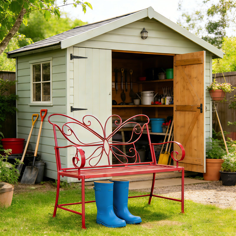 Banc de jardin 42 po, Rouge