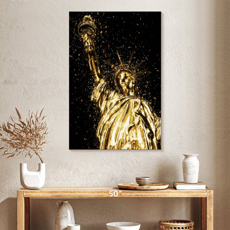 Aime Golden Lady Liberty, 39" H x 26" W