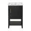 Armoire de salle de bain avec lavabo et porte à fermeture douce et tablette ouverte