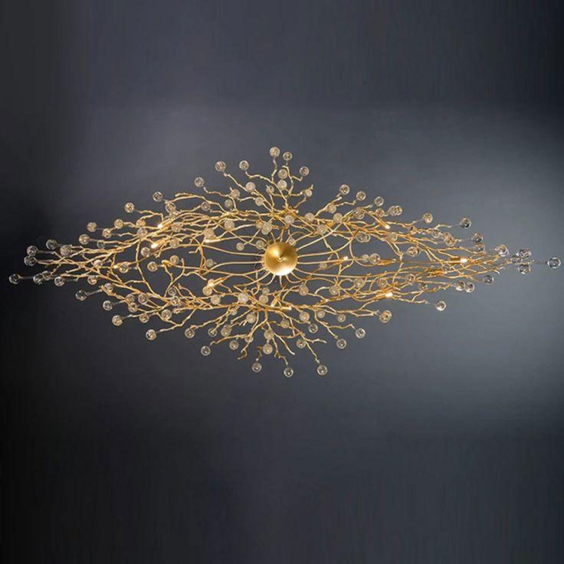 Lustre Light Bijout Branches, Bronze, Couleurs mélangées, 30” Length x 18" Wide x 24" Height